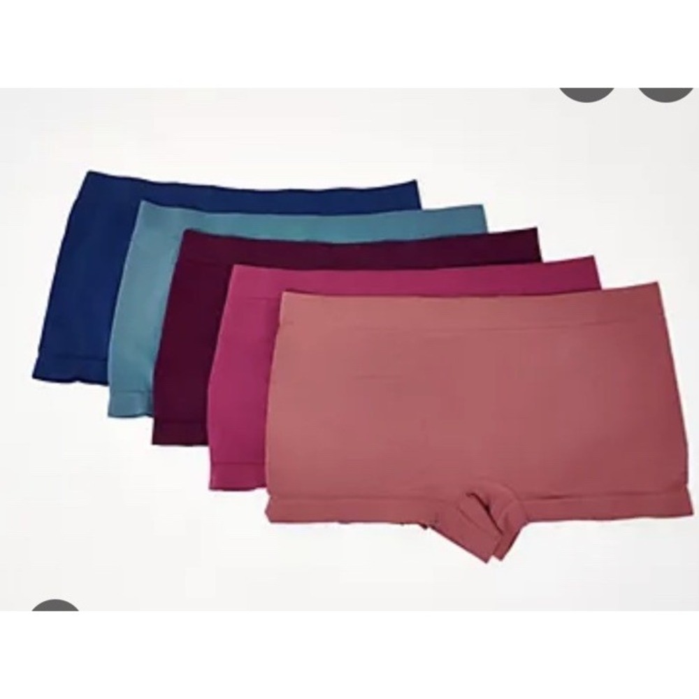 Breezies Comfort Zone Seamless Boyshort Set of 5 NWT SIZE M